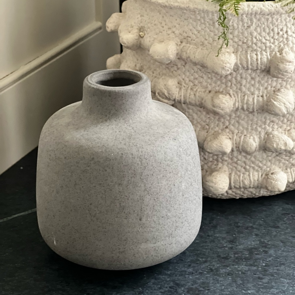 Gray blomus vase home decor